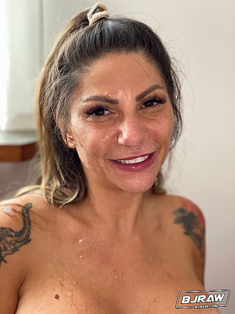 Inked Italian girl Lily Veroni wanks a penis with her enormous titties & swallows it - Image 19 of 20  in Pussy category   featuring Lily Veroni 