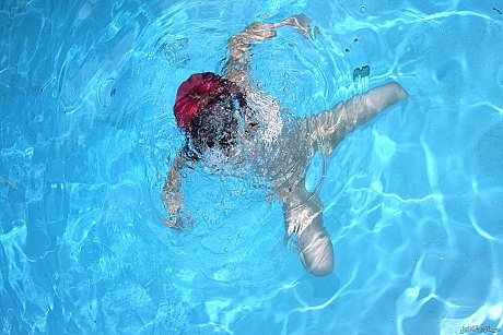 Punk whore lady with pink hair and perfectly shaped body getting undressed by the pool - Image 17 of 17  in Pussy category   featuring Joanna Angel 