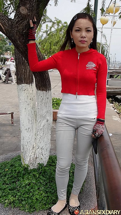 Petite asian skank GF lady shows off her furry pussy while stripping for some POV sex - xxx porn gallery #50258 in Tiny Tits featuring Thio