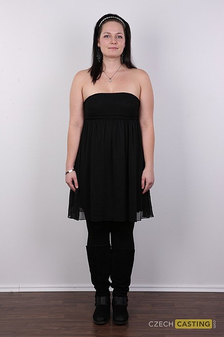 Amateur plumper stands completely nude after removing ebony underwear - Image 2 of 20  in Close Up category   featuring Nela 