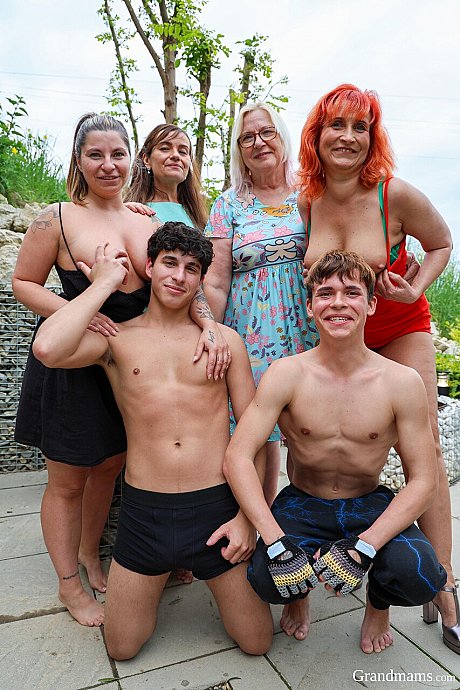Grandmams featuring Danny Fontana, Lavra Red, Luciana P Hot XXX - Image 1 of 21  in Groupsex category   featuring Yvette Moore, Danny Fontana, Lucky Cock, Luciana P, Lavra Red, Samantha Tits 