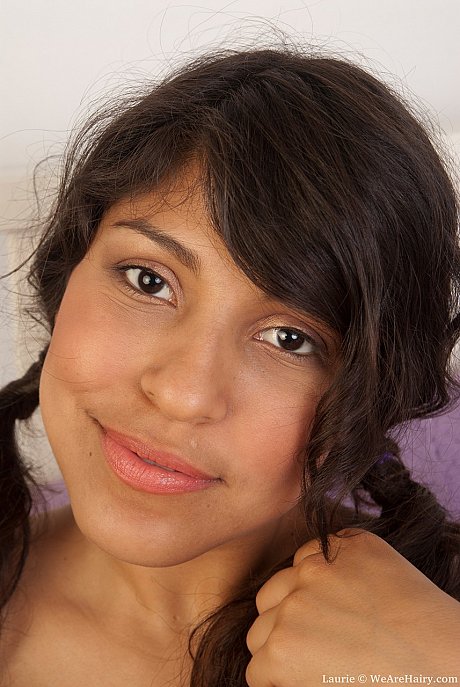 Fine exotic young Laurie rubs her furry muff and exposes natural boobs - Image 1 of 16  in Close Up category   featuring Laurie Vargas 