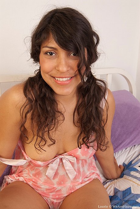 Fine exotic young Laurie rubs her furry muff and exposes natural boobs - Image 6 of 16  in Close Up category   featuring Laurie Vargas 