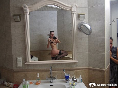Amateur teacher exposes her monstrous titties and pink twat in homemade solo action - Image 17 of 18  in Spreading category  