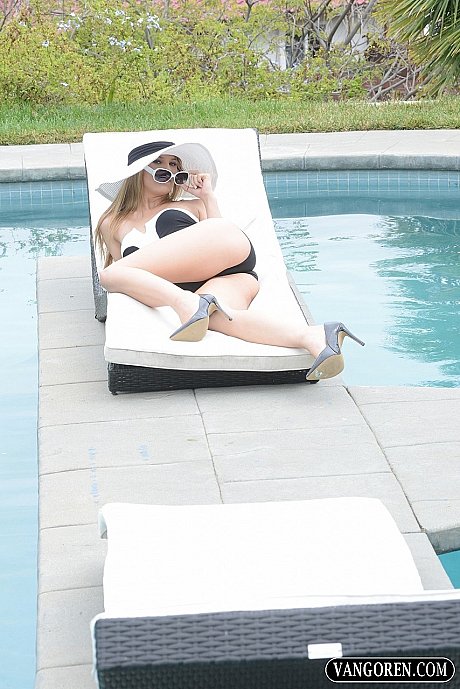 Teen with a hot body Jillian Janson gets poked after sunbathing poolside - Image 1 of 21  in Outdoor category   featuring Seth Gamble, Jillian Janson 