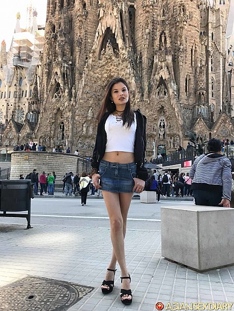 Skinny chinese beauty Miyuki Son poses and fucks in her vacation compilation - Image 4 of 21  in Skirt category   featuring Miyuki Son 