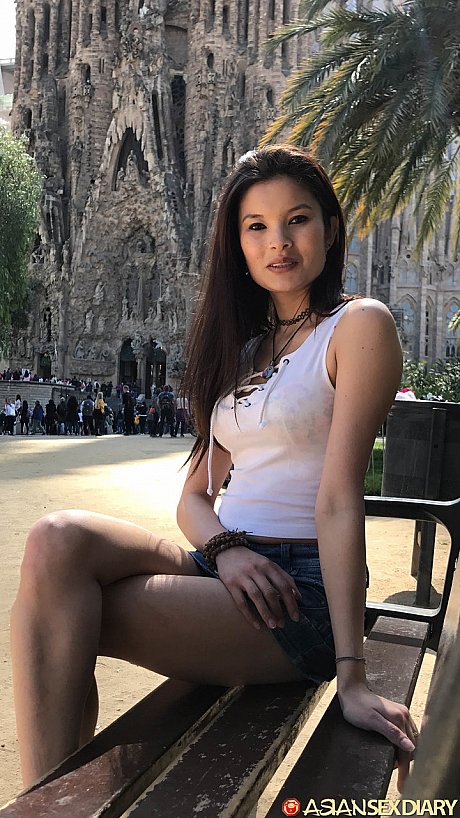 Skinny chinese beauty Miyuki Son poses and fucks in her vacation compilation - Image 7 of 21  in Skirt category   featuring Miyuki Son 