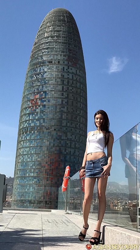 Skinny chinese beauty Miyuki Son poses and fucks in her vacation compilation - Image 13 of 21  in Skirt category   featuring Miyuki Son 