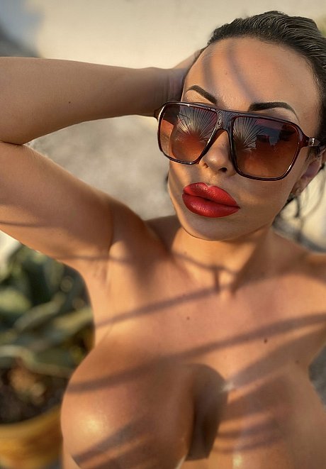 Glamorous OnlyFans babe Anastasia Doll rubs her humongous oily boobies outdoors - Image 3 of 10  in Model category   featuring Anastasia Doll 