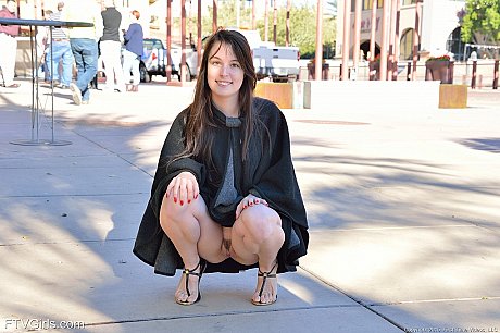 Adorable amateur babe Aeris reveals her pussy in public and masturbates at home - Image 16 of 20  in Pussy category   featuring Aeris 