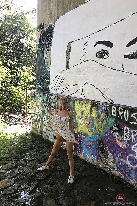 Amateur blondy Sky Pierce teases with her juicy pussy and butthole up close - Image 2 of 21  in Close Up category   featuring Sky Pierce 