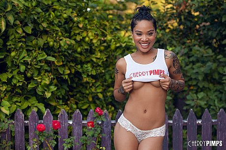 Chinese skank GF woman with ebony hair Honey Gold exposing her attractive natural tits outdoors - Image 10 of 20  in Outdoor category   featuring Honey Gold 