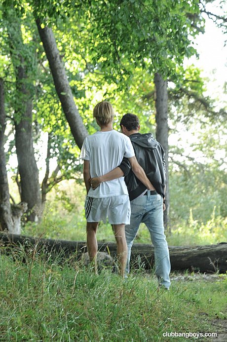 Passionate twinks having bareback anal sex in an outdoor orgy - Image 2 of 20  in Gay category  