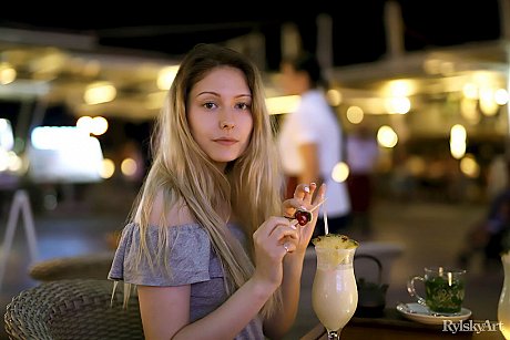 Blondy young Katty Muss shows her trimmed twat after a night out - Image 2 of 16  in Close Up category   featuring Katty Muss 