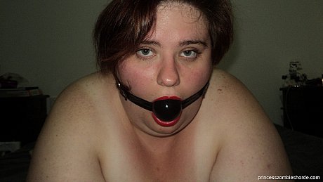 Chunky submissive older LaLa Delilah squeezes her massive titties while cuffed - Image 14 of 15  in Amateur category   featuring LaLa Delilah 