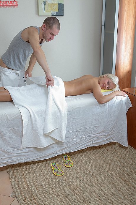 Blondie honey Stella doffs her clothes and gets rammed on a massage table - Image 5 of 21  in Teen category   featuring Stella 6 