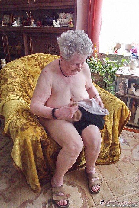 Curly-haired old lady Pitschka flaunts her saggy boobies in her compilation - Image 3 of 21  in Thick category   featuring Pitschka 