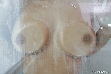 Blonde solo whore girlfriend girl Kendall Kayden reveals big boobies and phat booty in bathroom - Image 12 of 15  in Masturbation category   featuring Kendall Kayden 