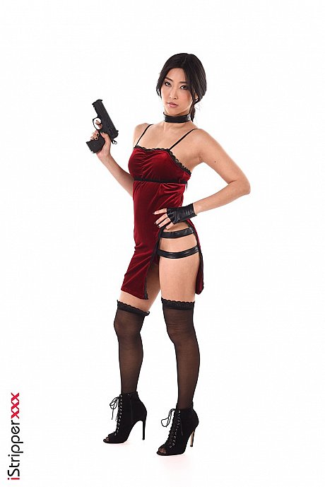 Hot asian skank girlfriend girl Emiri Momota wields a pistol before masturbating with a toy - Image 2 of 15  in Dildo category   featuring Emiri Momota 