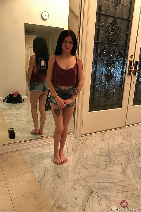 Amateur teen Rosalyn Sphinx strips and poses in her public solo compilation - Image 1 of 20  in Lesbian category   featuring Rosalyn Sphinx 