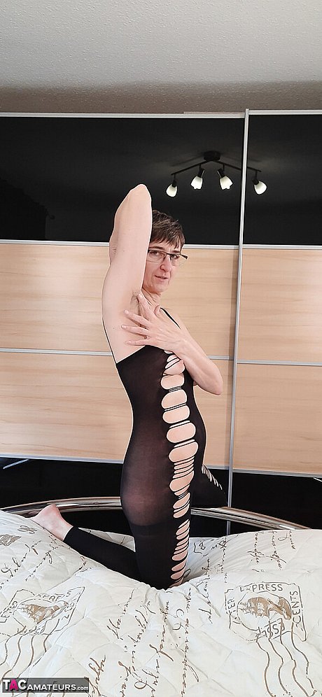 Mature chick Hot Milf removes a revealing bodystocking to get nude - Image 6 of 16  in Pussy category   featuring Hot Milf 