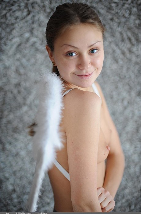 Petite angel Liza shows her off her tiny boobs and poses erotically in the undressed - Image 13 of 20  in Teen category   featuring Liza 