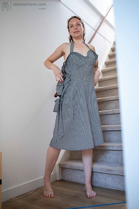 Sweet young with small titties Lotte L poses before dressing in a dress - Image 12 of 20  in Babe category   featuring Lotte L 