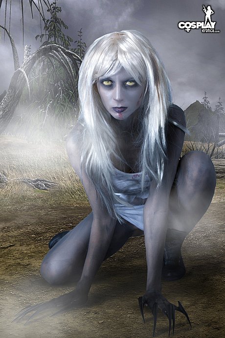 Solo model exposes her boobs and butt while wearing Left 4 Dead cosplay attire - Image 3 of 12  in Ass category  