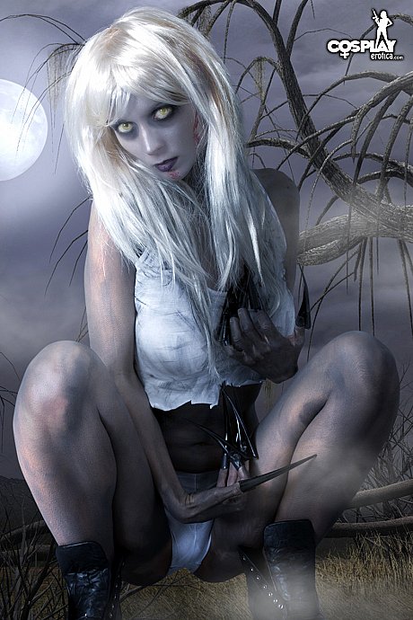 Solo model exposes her boobs and butt while wearing Left 4 Dead cosplay attire - Image 5 of 12  in Ass category  