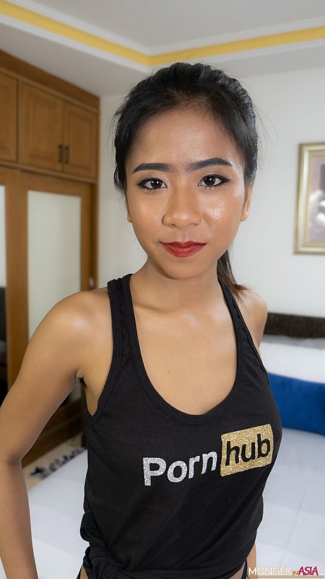 Thai cutie Som poses in her PornHub outfit & shows her monstrous boobs & butt - Image 1 of 20  in Babe category   featuring Som 