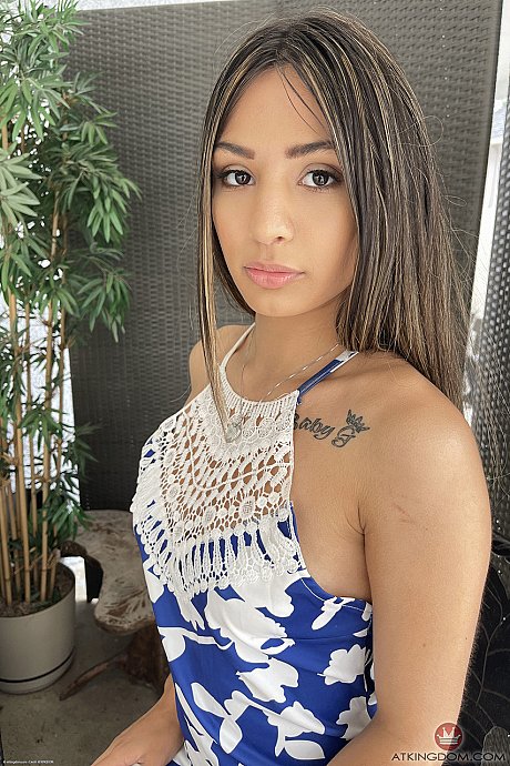 Ravishing sexy brunette babe Nina Nieves shows her shaved puffy vagina up close - Image 1 of 20  in Pussy category   featuring Nina Nieves 