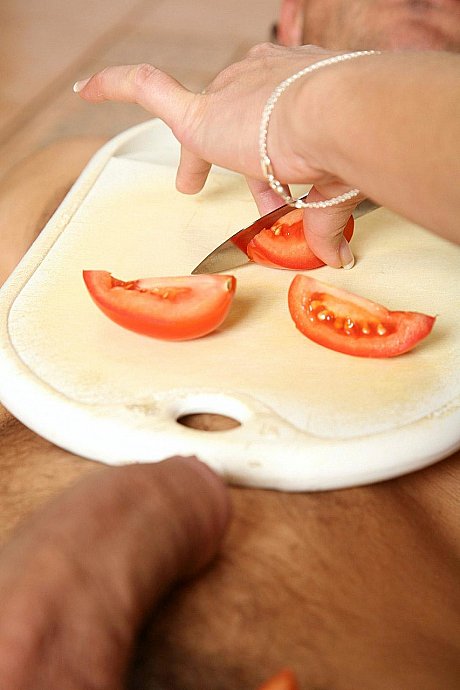 Hot busty teenie Kate humps a stiff rod while making a pizza in the kitchenette - Image 15 of 21  in Dildo category   featuring George Uhl, Kate Jones 