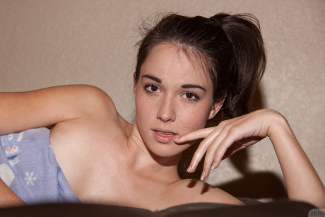 Teenie gf Emily Grey shows off her tiny titties & perfect butt - #320019