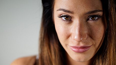 Skinny brunette Eva Lovia shows her hot tits & humongous butt before rubbing her muff - Image 14 of 14  in Babe category   featuring Eva Lovia 