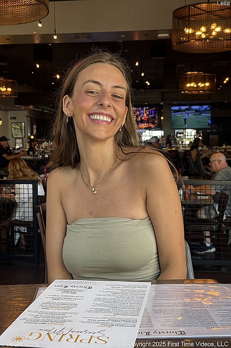 Amateur bitch GF broad Leila flashes her breasts and behind in public and a bathroom - Image 8 of 15  in Model category   featuring Leila 