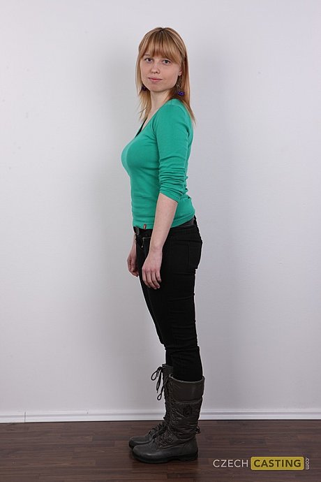 Amateur model Romana removes her clothes and winter boots to get naked - Image 2 of 20  in Close Up category   featuring Romana 