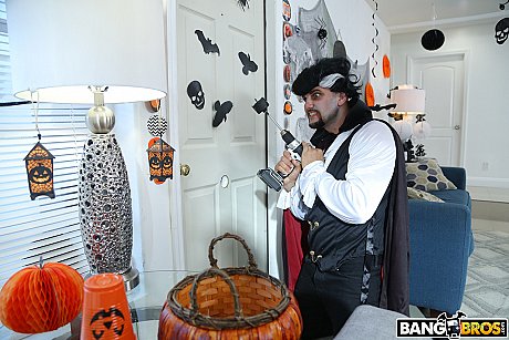 Sweet curly haired black Cecilia Lyon gets her twat rammed on Halloween - Image 4 of 21  in Cumshot category   featuring Cecilia Lyon 