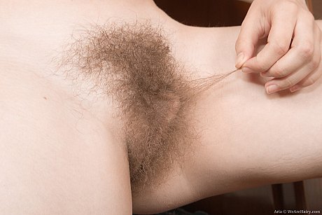 Short haired amateur Aria proudly displays her all natural snatch - Image 13 of 16  in Close Up category   featuring Aria 