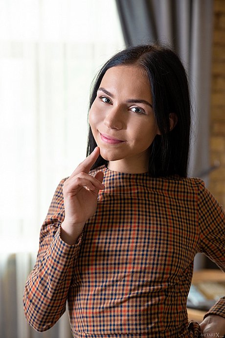 Attractive petite young Diamond flaunts her hard nips and fingers her love hole - Image 4 of 20  in Pussy category   featuring Diamond 