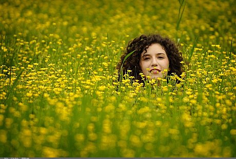 Curly-haired honey Sativa flaunts her natural boobies and silky beaver outdoors - Image 16 of 20  in Outdoor category   featuring Sativa Verte 