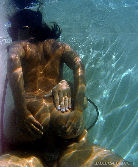 Asian scuba diver gives a oral sex underwater before fucking beside pool - Image 7 of 16  in Skinny category   featuring Priva 
