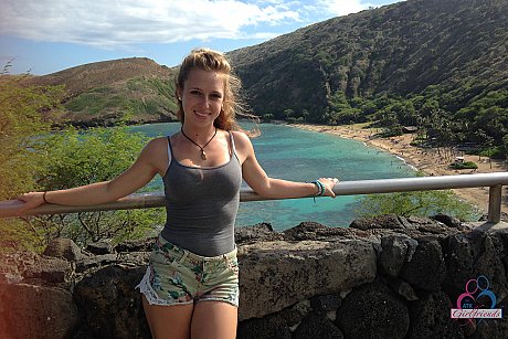 Amateur girlfriend Taylor Whyte poses in a tight shirt & shorts by the sea - Image 8 of 14  in Outdoor category   featuring Taylor Whyte 