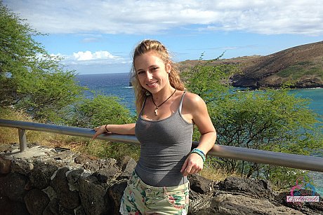 Amateur girlfriend Taylor Whyte poses in a tight shirt & shorts by the sea - Image 10 of 14  in Outdoor category   featuring Taylor Whyte 