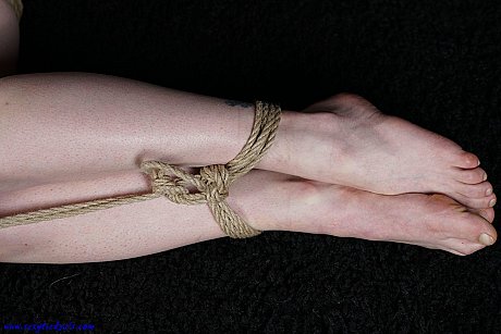 Nude blondie finds her nipples sticking out as she struggles against rope ties - Image 15 of 16  in Close Up category  