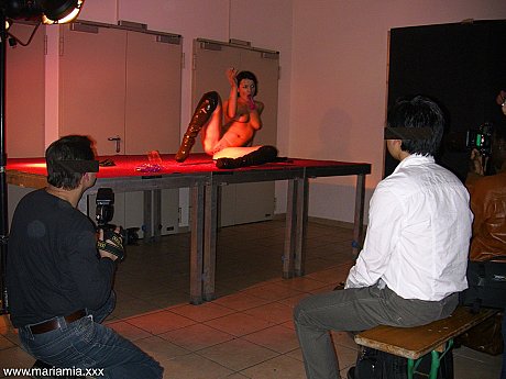 Pretty German MILF Maria Mia fucks her cunt with candles at a private show - Image 10 of 15  in Masturbation category   featuring Maria Mia 