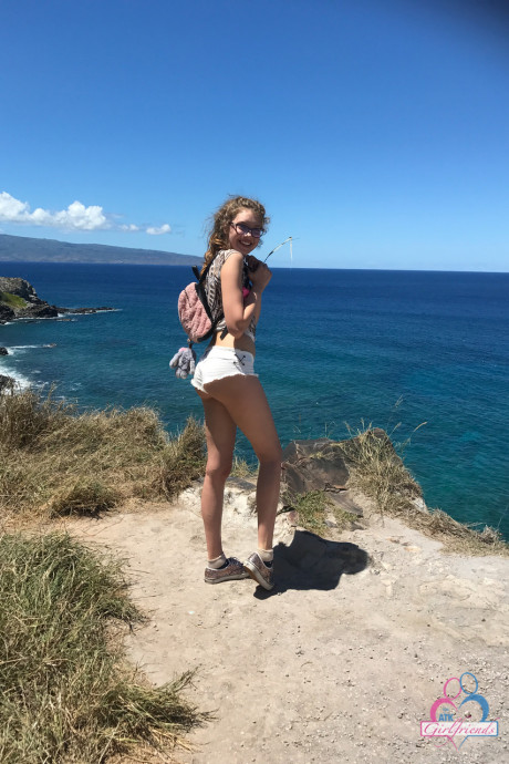 Lesbian Elena Koshka and her charming girlfriend show off their massive booties - #1302741