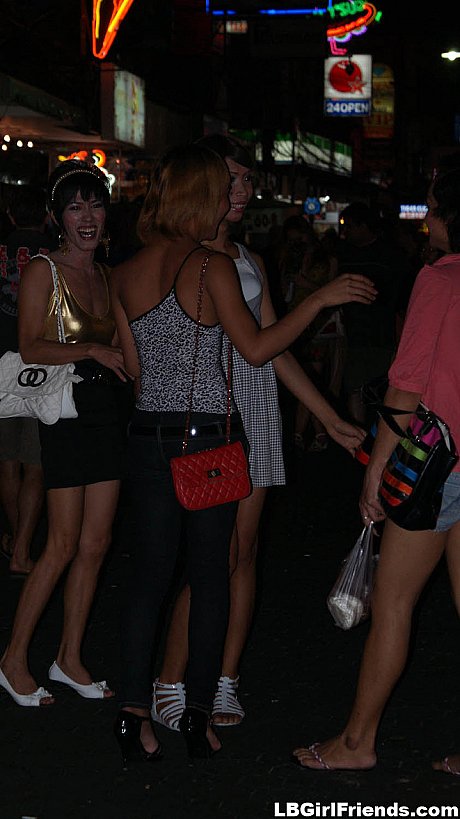 Horny sleazy tgirl street hookers in Thailand pose clothed in attractive slutwear - Image 6 of 17  in Ladyboy category  