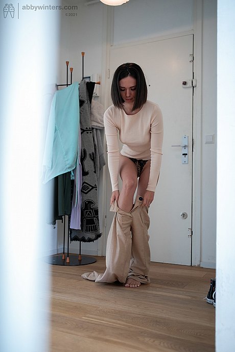 Amateur Eve S reveals her natural tits and nice butt while dressing in her room - Image 14 of 20  in Legs category   featuring Eve Sweet 