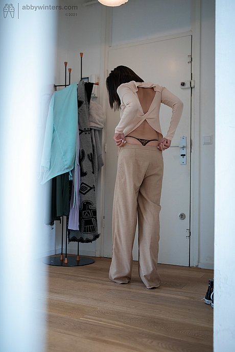 Amateur Eve S reveals her natural tits and nice butt while dressing in her room - Image 16 of 20  in Legs category   featuring Eve Sweet 