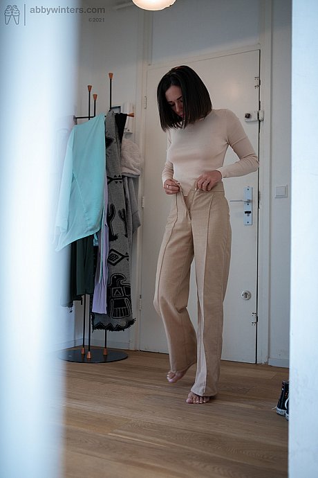 Amateur Eve S reveals her natural tits and nice butt while dressing in her room - Image 17 of 20  in Legs category   featuring Eve Sweet 